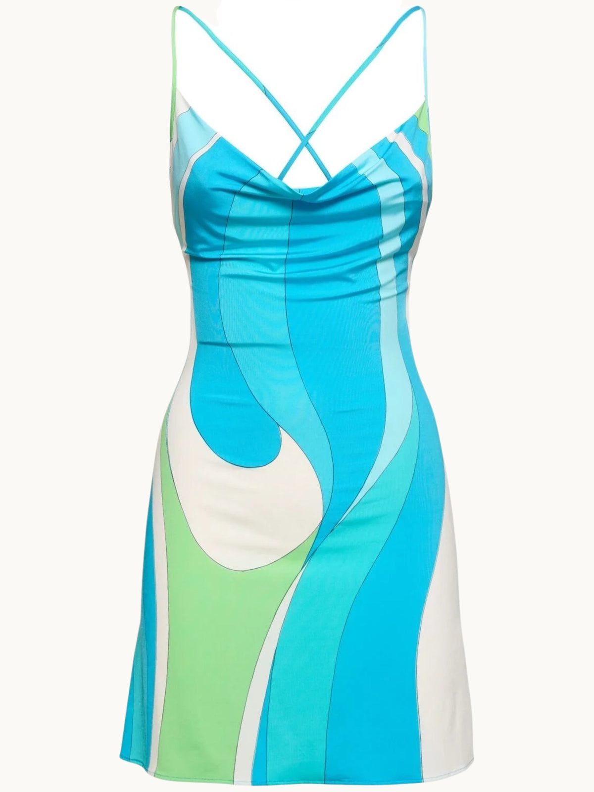 PUC AMILEE BLUE GREEN DRESS