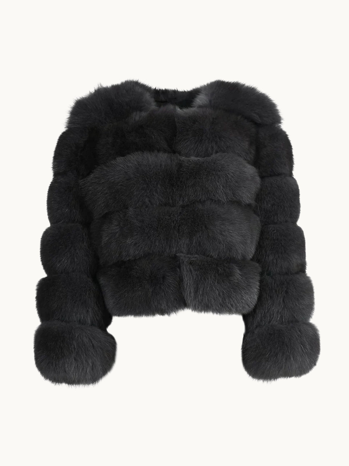 BUBBLE CROPPED COAT BLACK