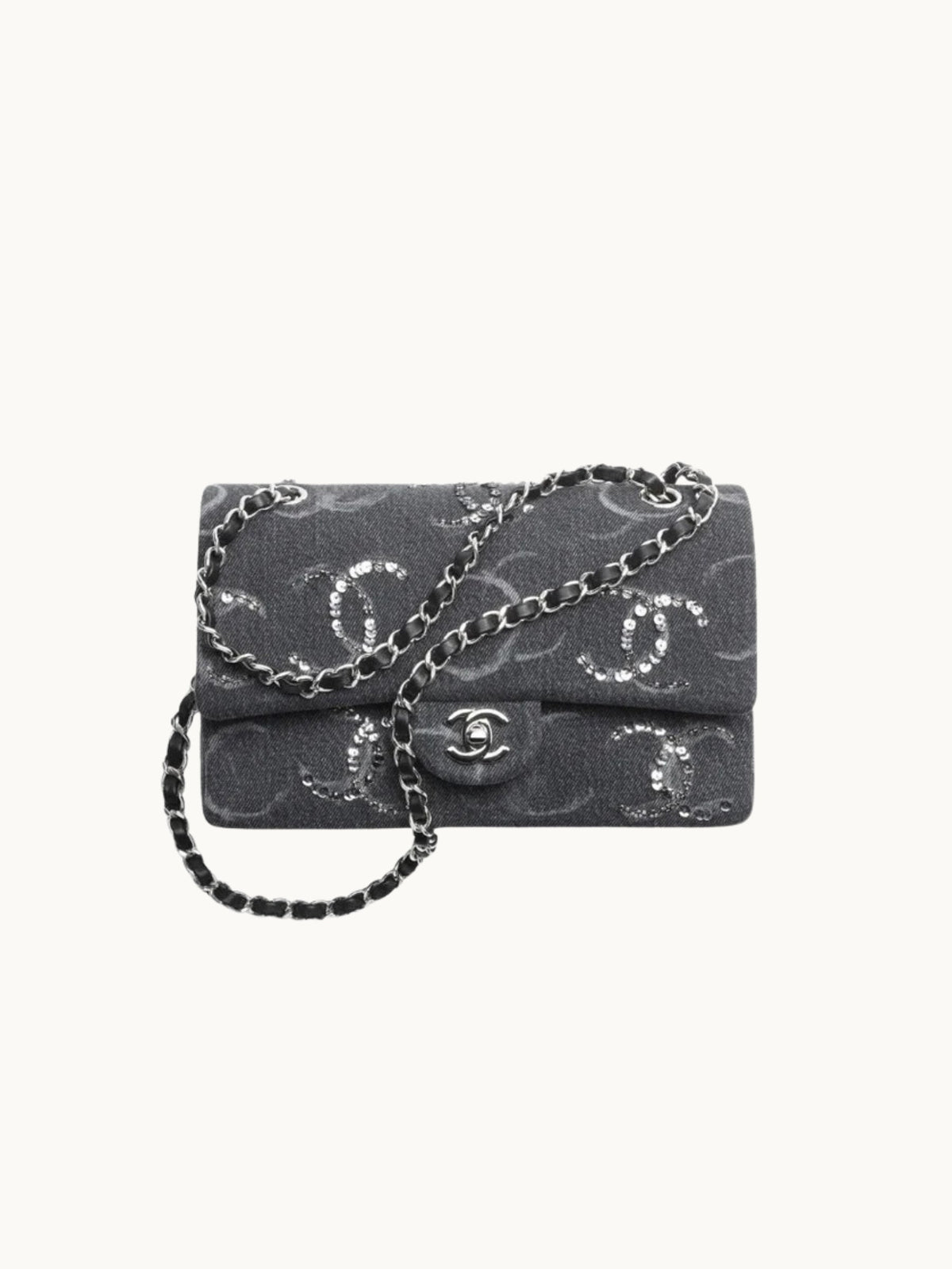 GREY SEQUIN BAG