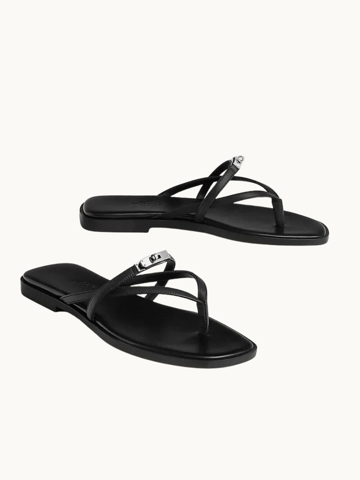 MISS LOCK BLACK SANDALS