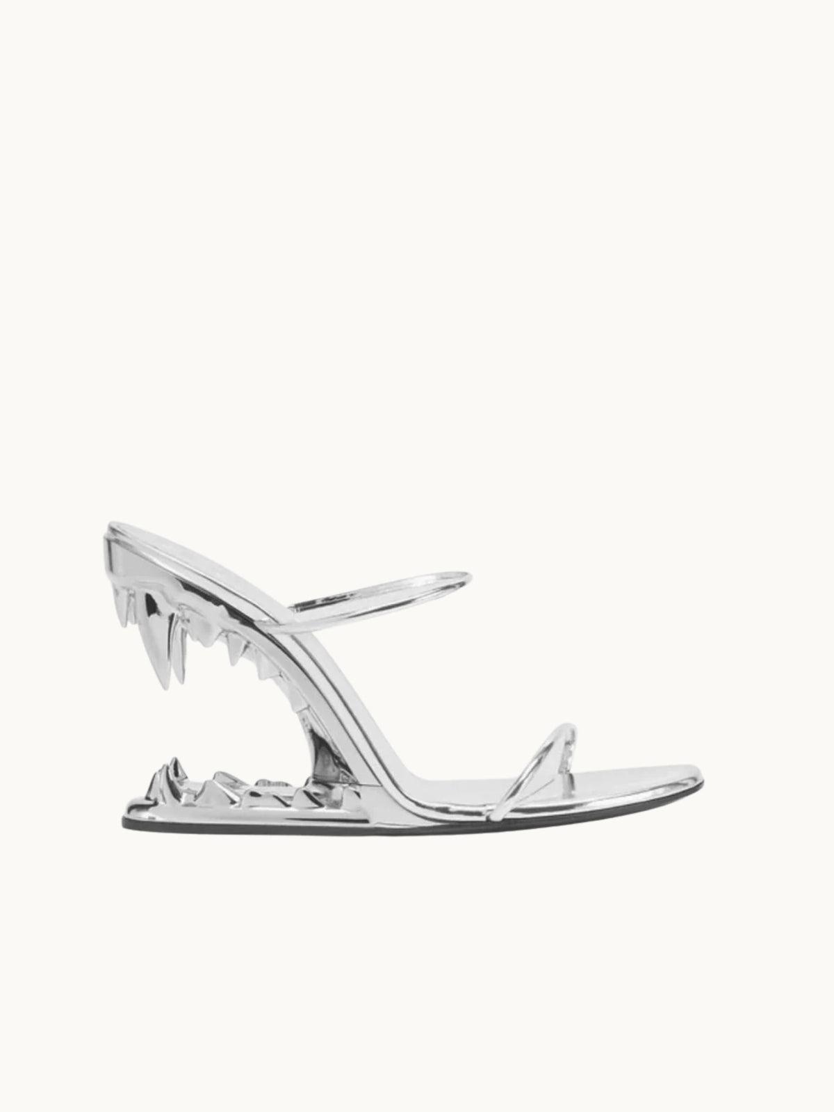 SILVER SHARK HEELS