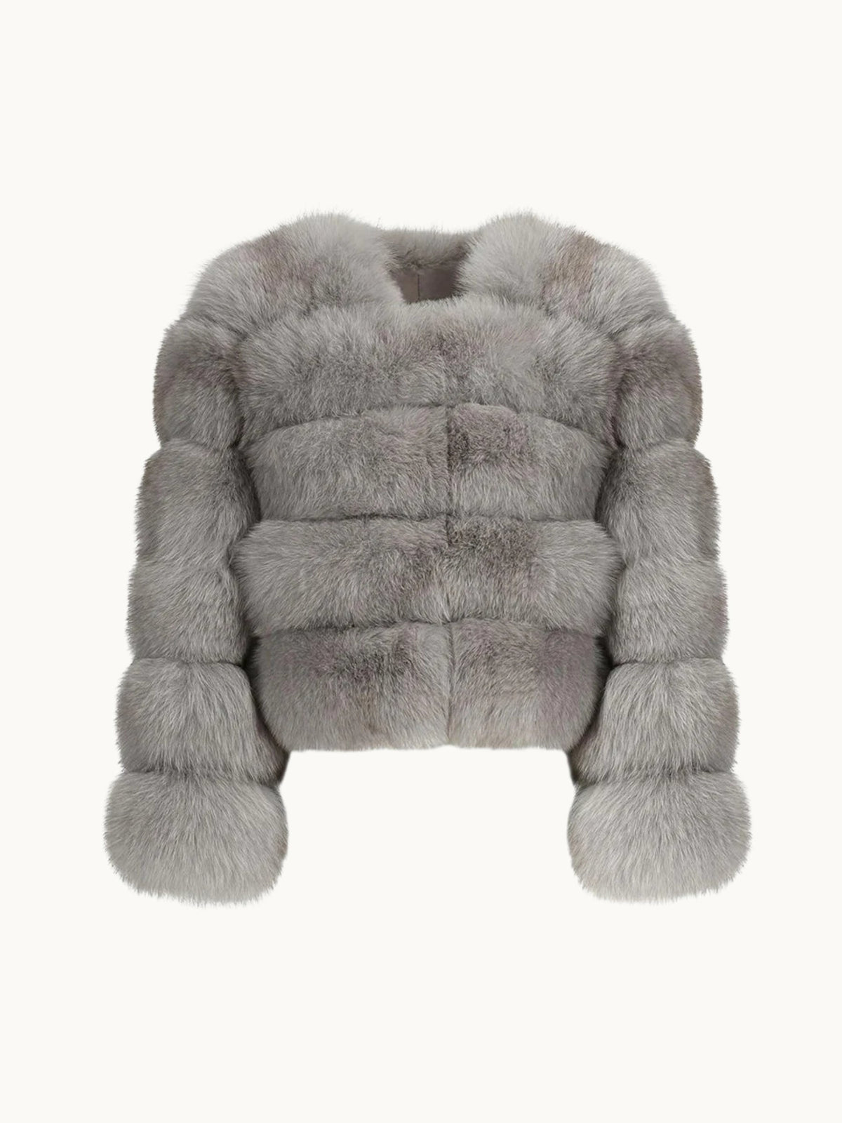 BUBBLE CROPPED COAT GREY