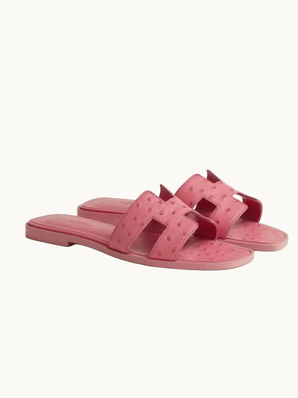 HÈR PINK OSTRICH SANDALES