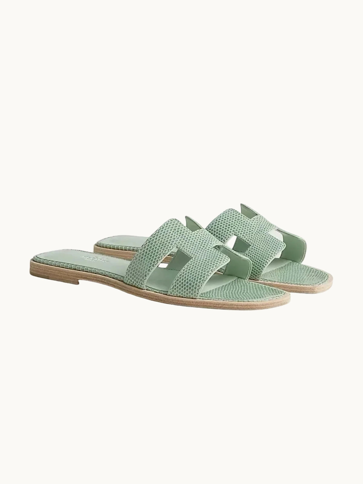 HÈR MINT LIZARD SANDALES