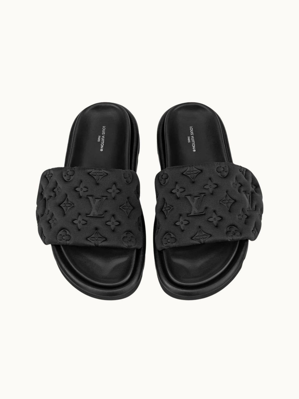 BLACK PILLOW SANDALS