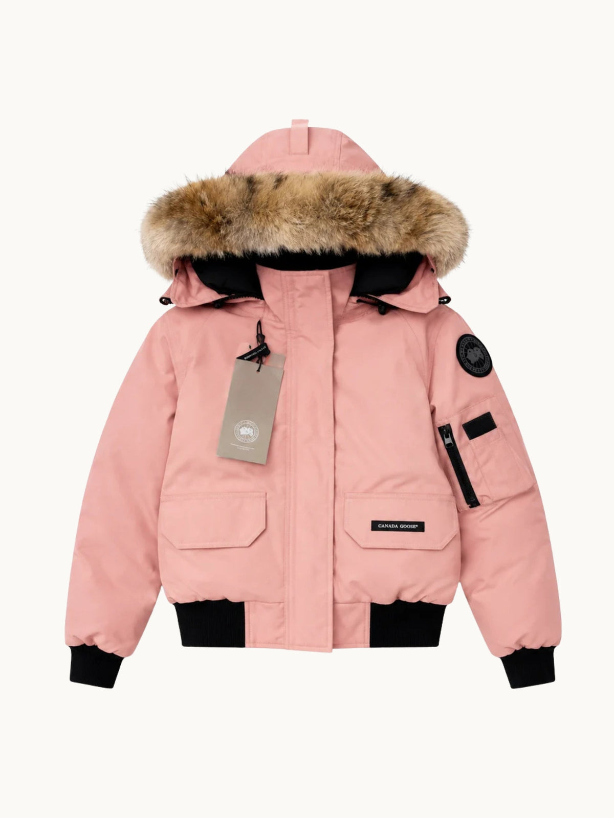 PINK FUR TRIM COAT