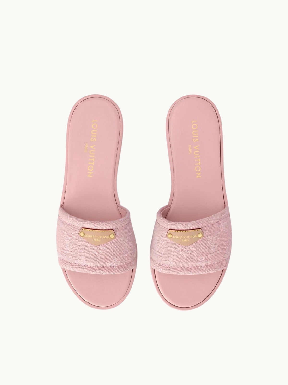 LIGHT PINK DENIM SANDALS
