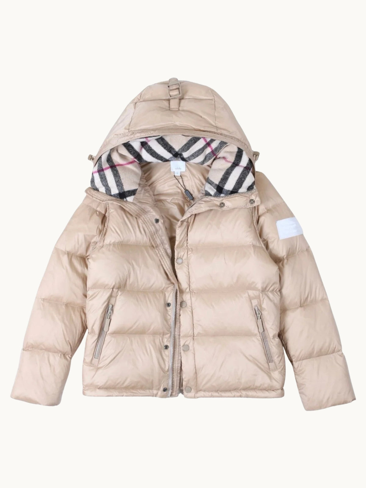 CHECKERED COAT BEIGE