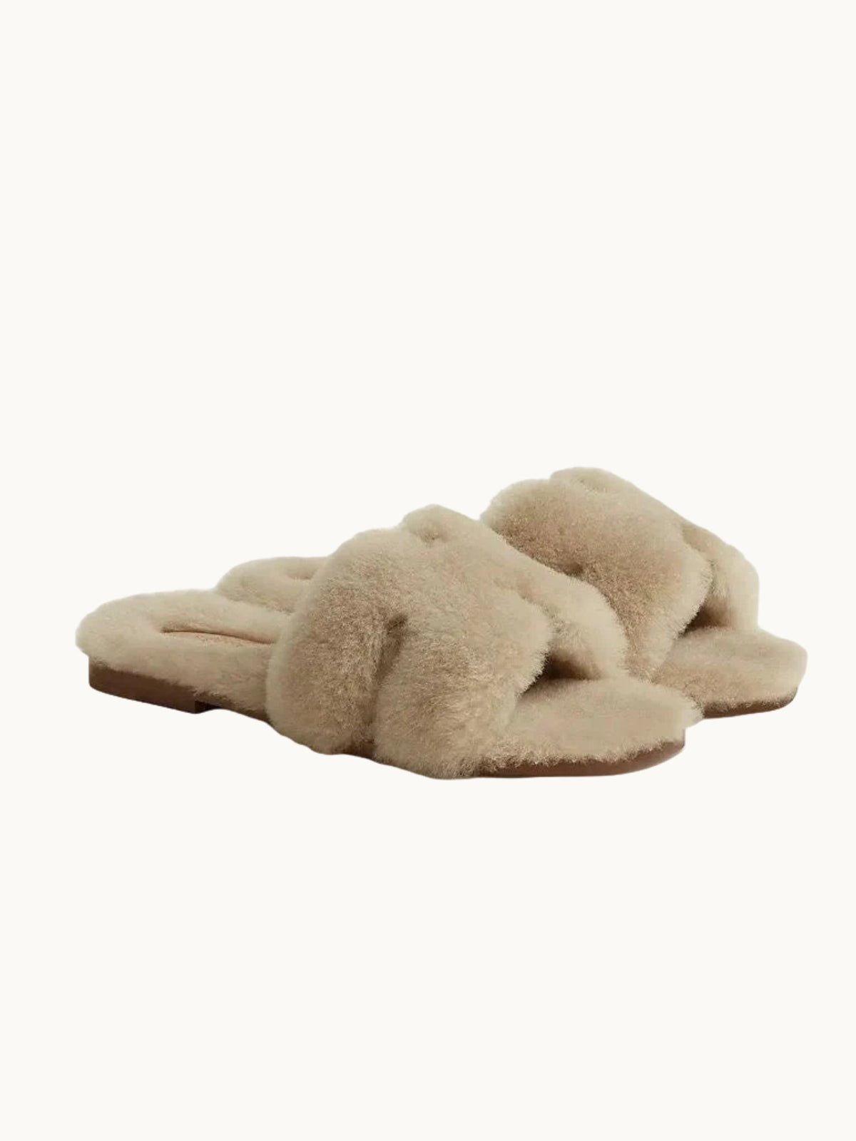 HÈR FLUFFY BEIGE SANDALES