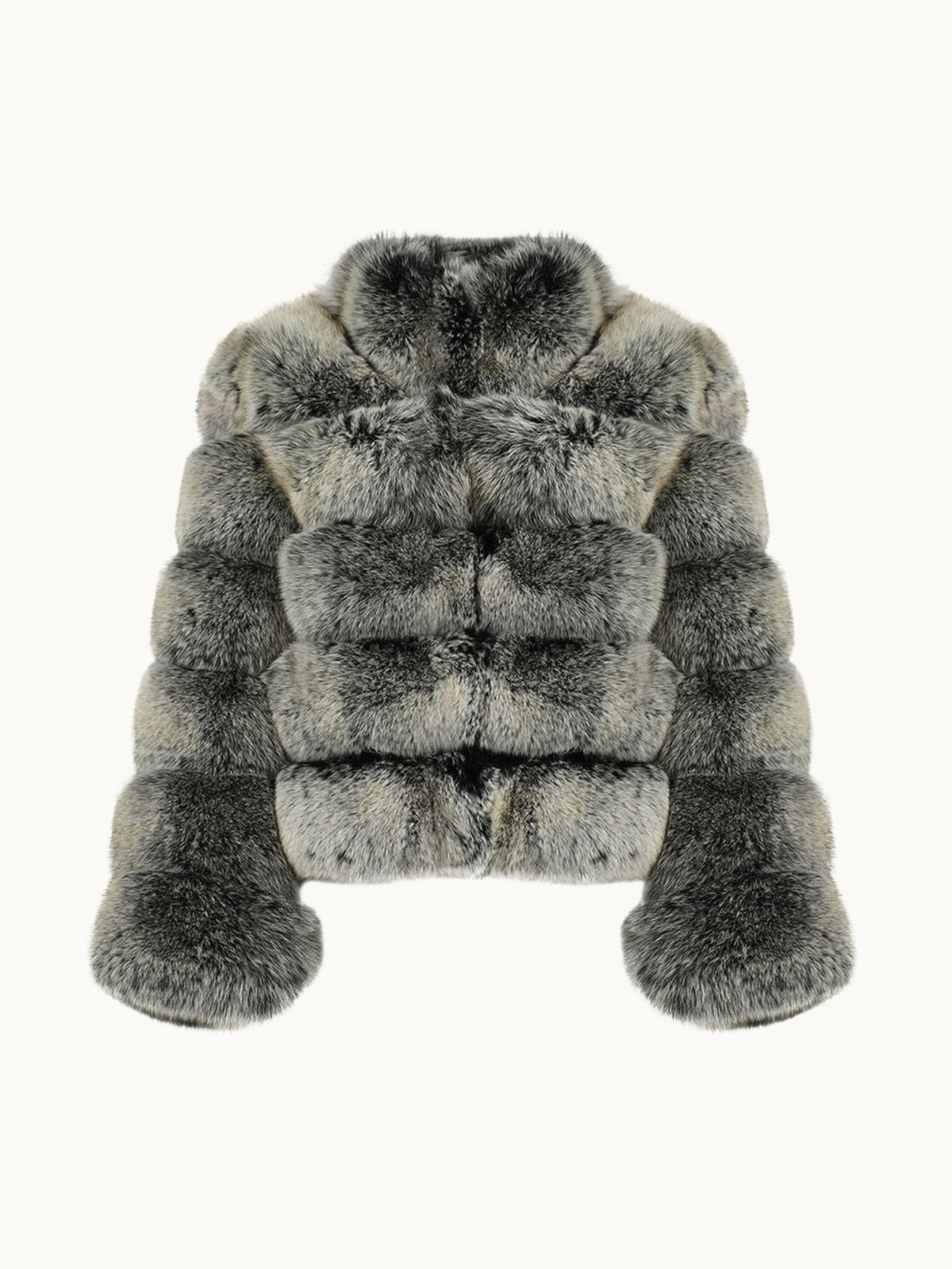 BUBBLE COLAR COAT SMOKE