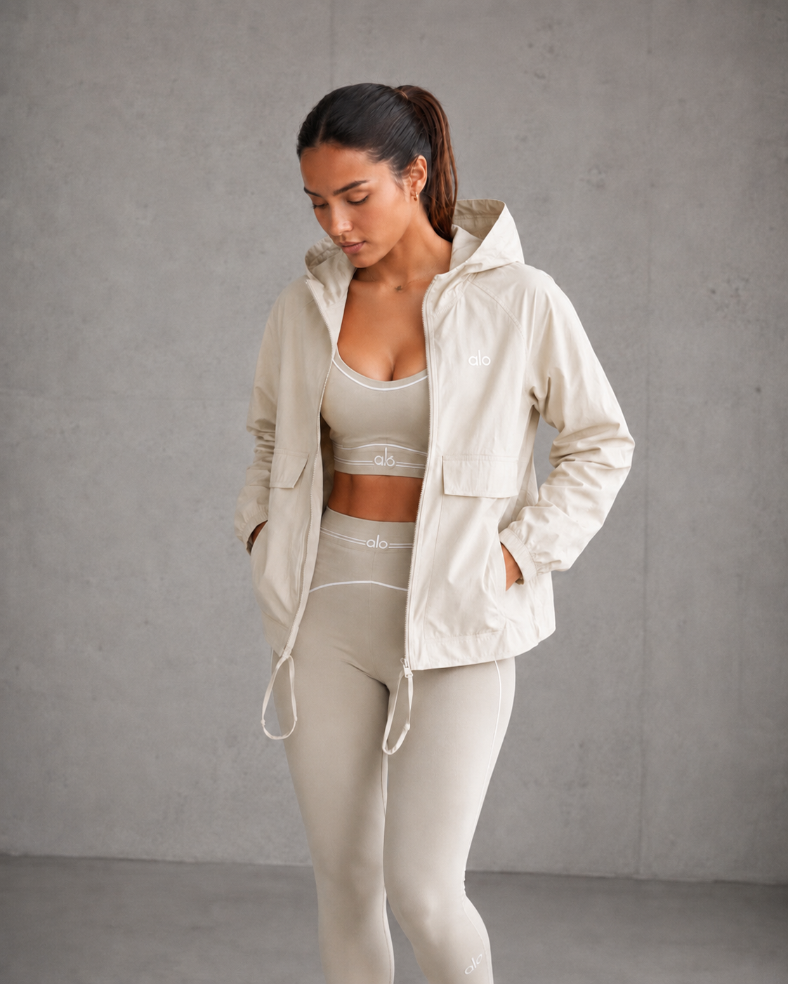 AL windbreaker jacket - beige