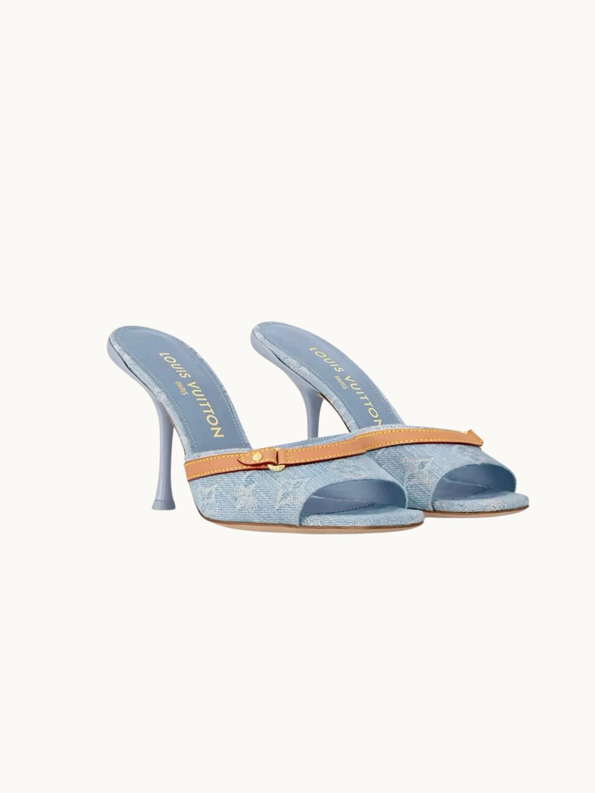 LIGHT BLUE DENIM HEELS