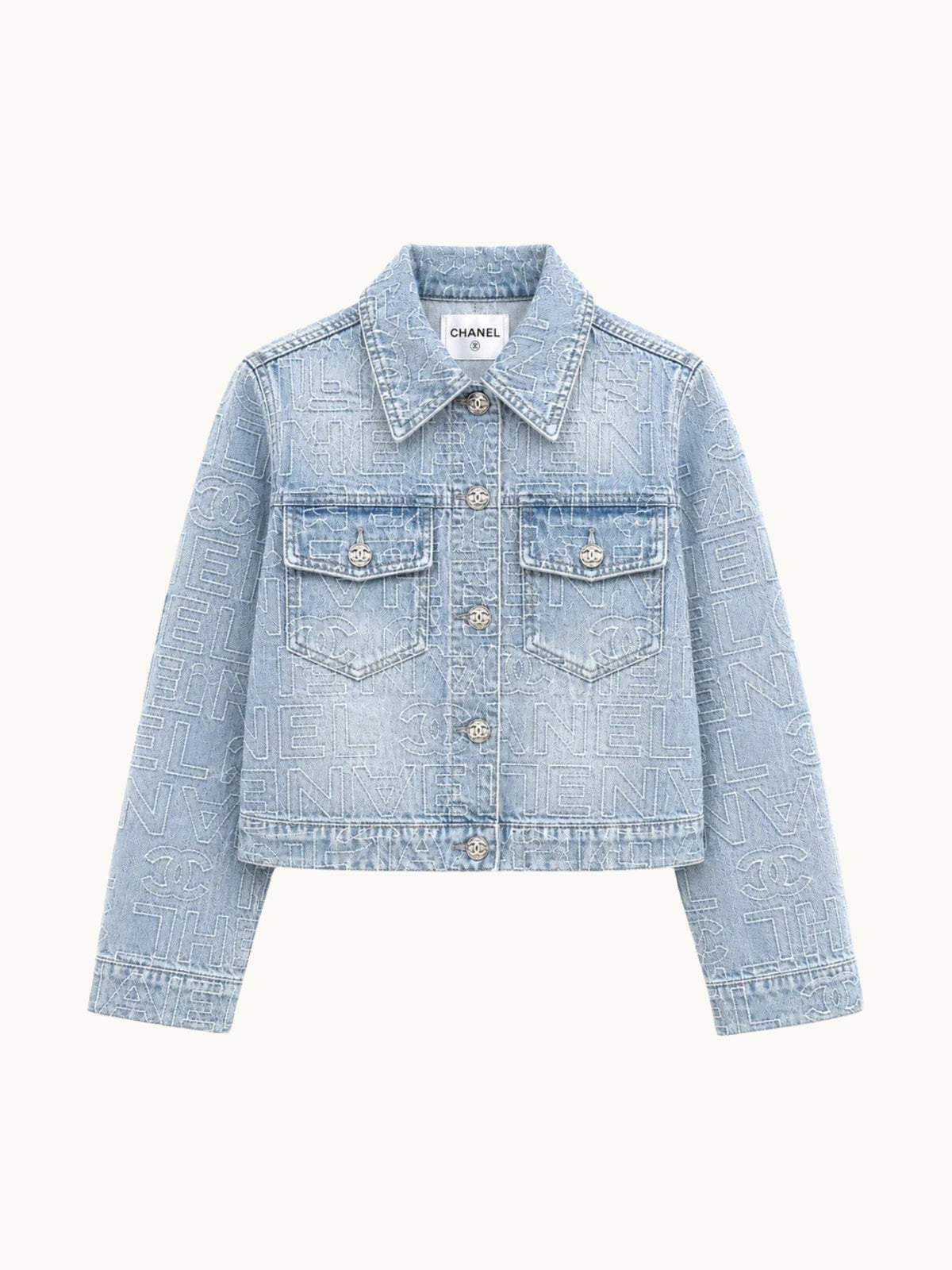 Pattern denim jacket